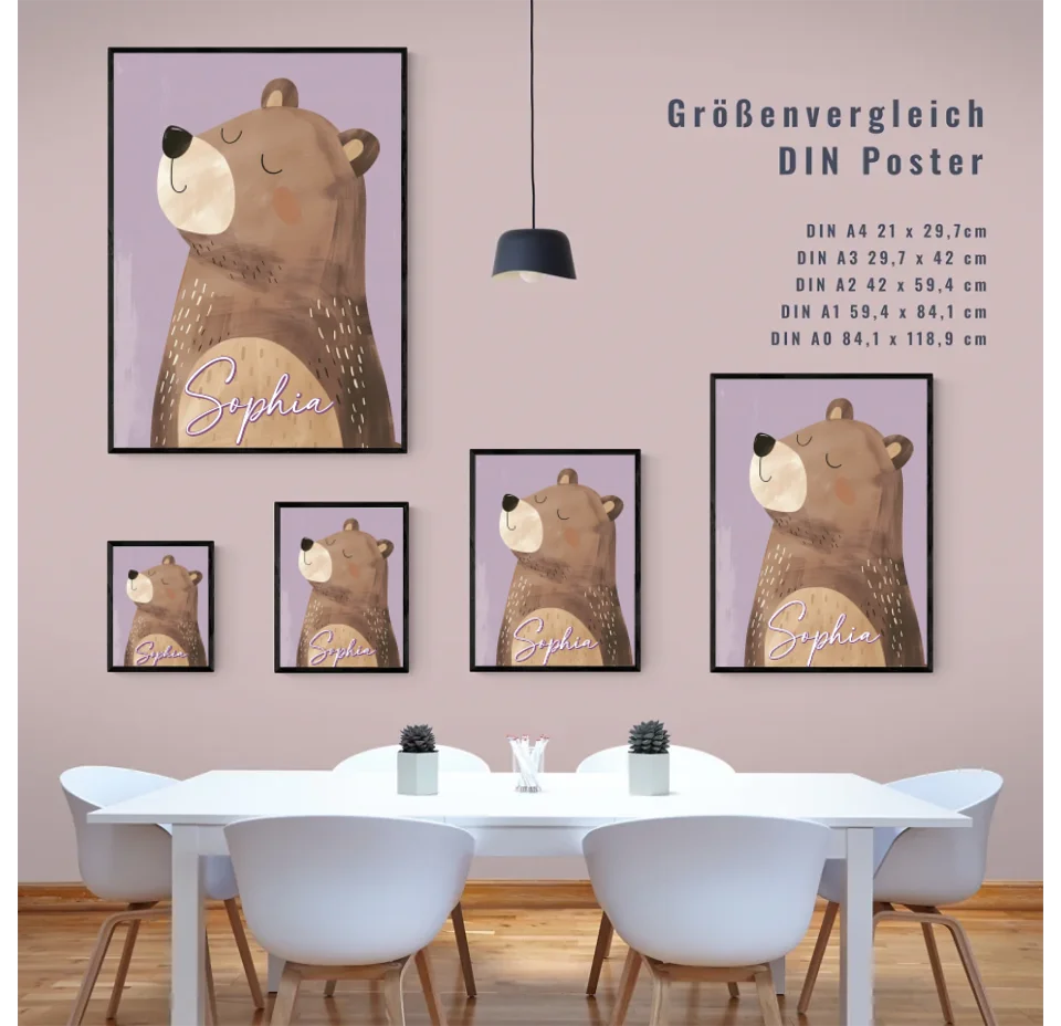 Traumhafte Kinderposter: dein personalisiertes Geschenk mit Herz!