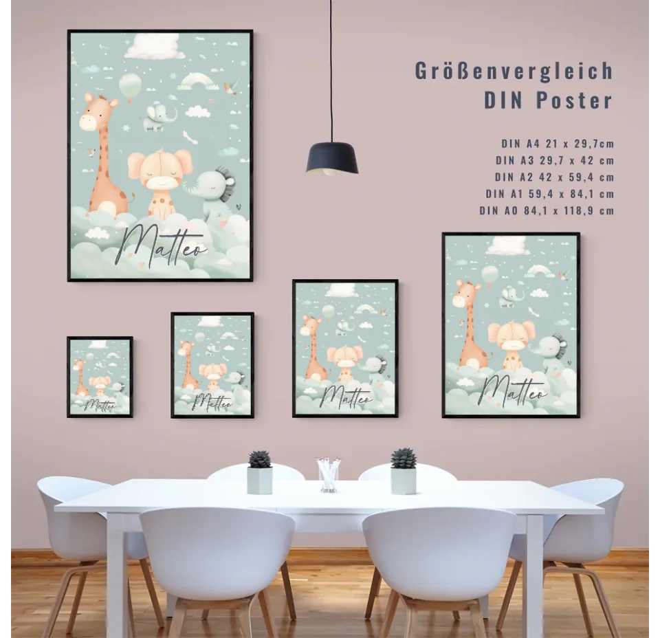 Zauberhaftes Kinderposter: dein personalisiertes Geschenk für kleine Träumer!