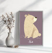 Niedlicher Bär: Dein personalisiertes Poster für leuchtende Kinderaugen! - posterfolio.de
