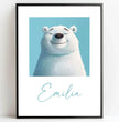 Glücklicher Eisbär: Dein personalisiertes Poster für pure Freude! - posterfolio.de