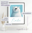 Glücklicher Eisbär: Dein personalisiertes Poster für pure Freude! - posterfolio.de