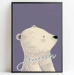 Fröhlicher Eisbär: Dein personalisiertes Poster fürs Kinderzimmer! - posterfolio.de