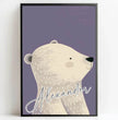 Fröhlicher Eisbär: Dein personalisiertes Poster fürs Kinderzimmer! - posterfolio.de