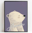 Fröhlicher Eisbär: Dein personalisiertes Poster fürs Kinderzimmer! - posterfolio.de