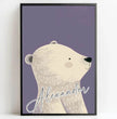 Fröhlicher Eisbär: Dein personalisiertes Poster fürs Kinderzimmer! - posterfolio.de
