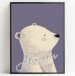 Fröhlicher Eisbär: Dein personalisiertes Poster fürs Kinderzimmer! - posterfolio.de