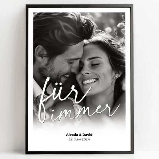 Persönliches Liebesposter: Unser “für immer” Moment - Euer personalisiertes Geschenk! - posterfolio.de