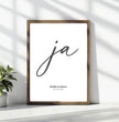 Personalisiertes Hochzeitsposter - Unser ‘ja’ für die Liebe - posterfolio.de