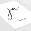 Personalisiertes Hochzeitsposter - Unser ‘ja’ für die Liebe - posterfolio.de
