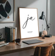 Personalisiertes Hochzeitsposter - Unser ‘ja’ für die Liebe - posterfolio.de