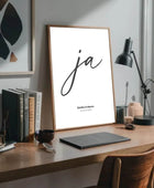 Personalisiertes Hochzeitsposter - Unser ‘ja’ für die Liebe - posterfolio.de