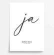Personalisiertes Hochzeitsposter - Unser ‘ja’ für die Liebe - posterfolio.de