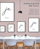 Personalisiertes Hochzeitsposter - Unser ‘ja’ für die Liebe - posterfolio.de