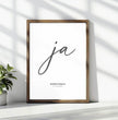 Personalisiertes Hochzeitsposter - Unser ‘ja’ für die Liebe - posterfolio.de