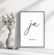Personalisiertes Hochzeitsposter - Unser ‘ja’ für die Liebe - posterfolio.de