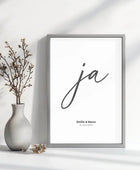 Personalisiertes Hochzeitsposter - Unser ‘ja’ für die Liebe - posterfolio.de