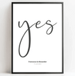 Personalisiertes Liebesbeweis-Poster: Euer persönlicher yes-Moment festgehalten! - posterfolio.de