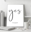 Personalisiertes Liebesbeweis-Poster: Euer persönlicher yes-Moment festgehalten! - posterfolio.de