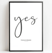 Personalisiertes Liebesbeweis-Poster: Euer persönlicher yes-Moment festgehalten! - posterfolio.de