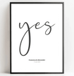 Personalisiertes Liebesbeweis-Poster: Euer persönlicher yes-Moment festgehalten! - posterfolio.de