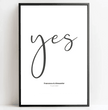 Personalisiertes Liebesbeweis-Poster: Euer persönlicher yes-Moment festgehalten! - posterfolio.de