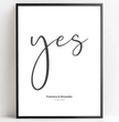 Personalisiertes Liebesbeweis-Poster: Euer persönlicher yes-Moment festgehalten! - posterfolio.de