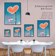 Zeige deine Liebe mit einem personalisierten Poster: einzigartiger Liebesbeweis mit Herz und Namen! - posterfolio.de