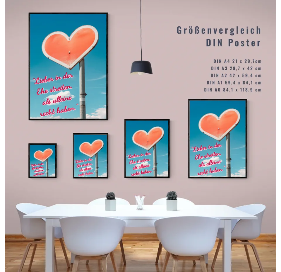 Zeige deine Liebe mit einem personalisierten Poster: einzigartiger Liebesbeweis mit Herz und Namen!