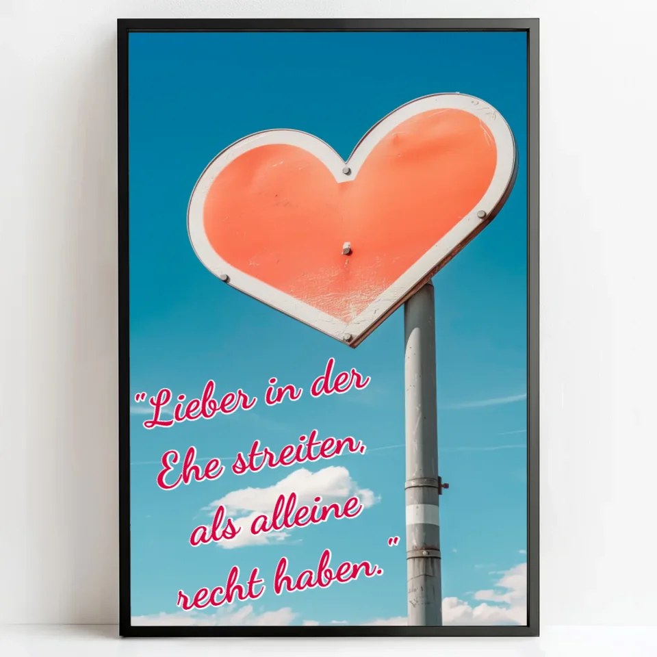 Personalisierte Poster Bilderrahmen schwarz matt 20 x 30 cm