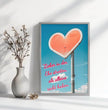 Zeige deine Liebe mit einem personalisierten Poster: einzigartiger Liebesbeweis mit Herz und Namen! - posterfolio.de