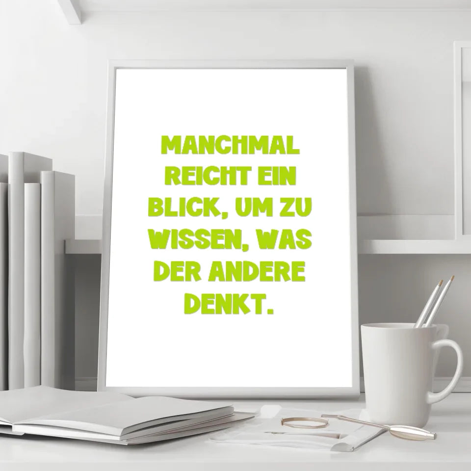 Personalisiertes Geschenk Poster mit Bilderrahmen