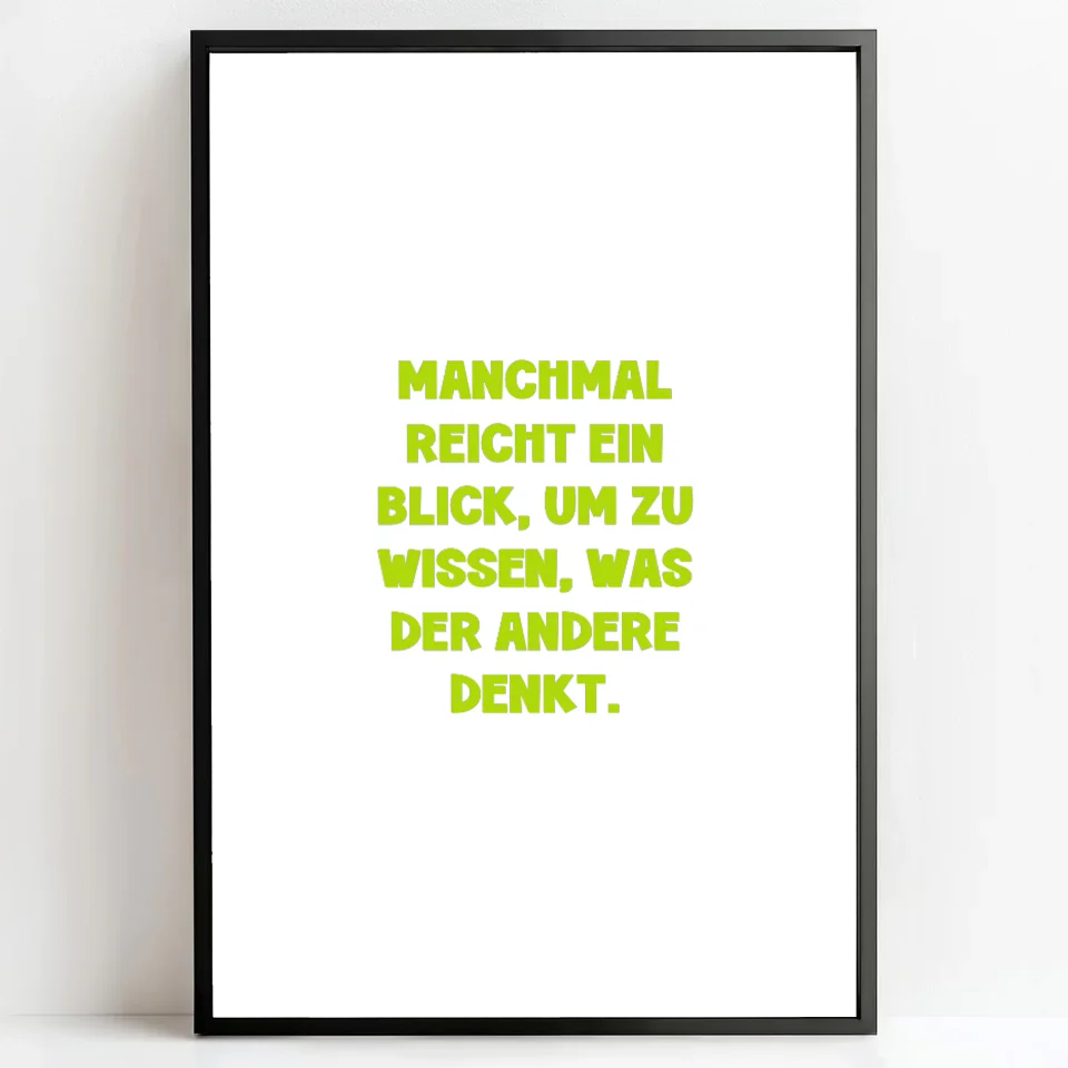 Personalisierte Poster Bilderrahmen schwarz matt 40 x 60 cm