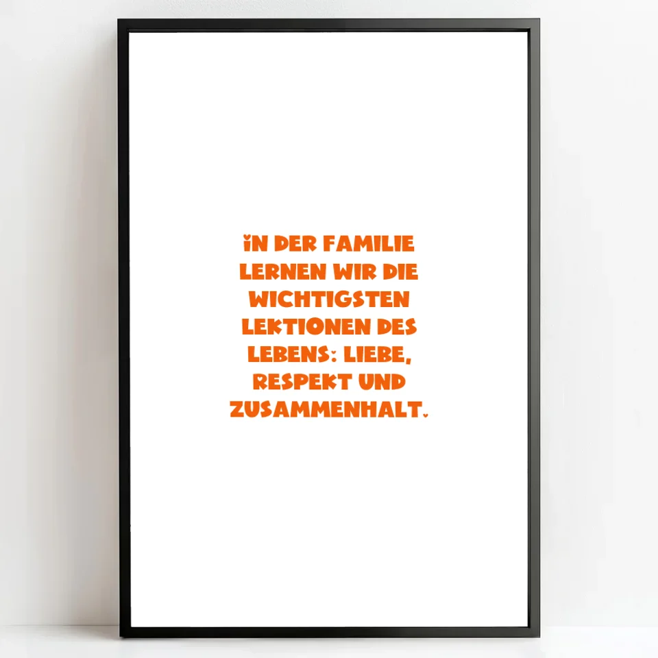 Personalisierte Poster Bilderrahmen schwarz matt 20 x 30 cm