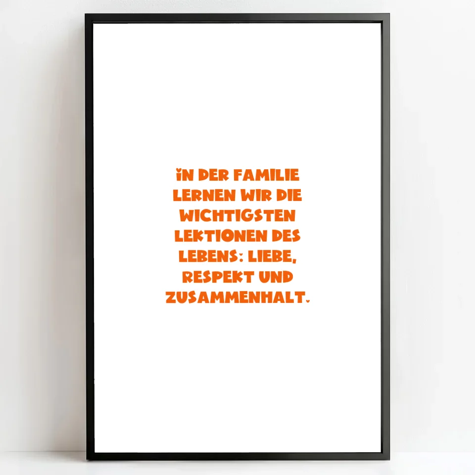 Personalisierte Poster Bilderrahmen schwarz matt 40 x 60 cm