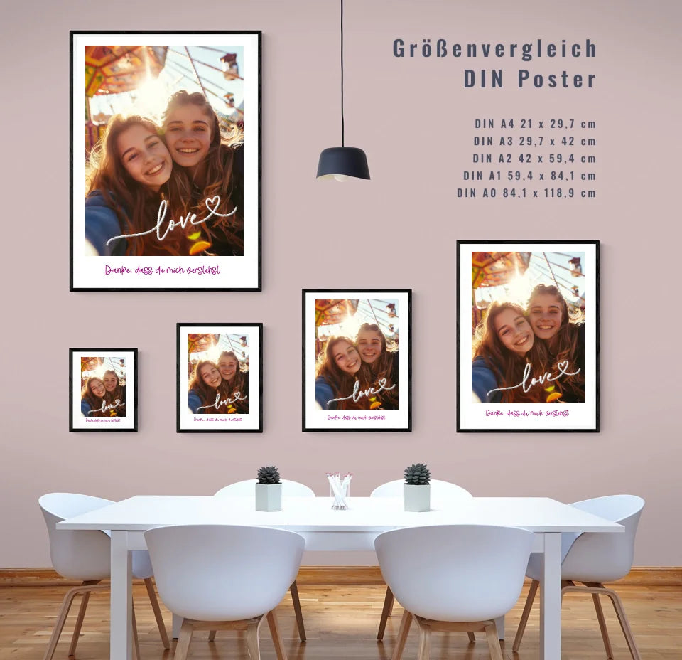 Überrasche deine beste Freundin mit einem personalisierten Poster voller Erinnerungen!