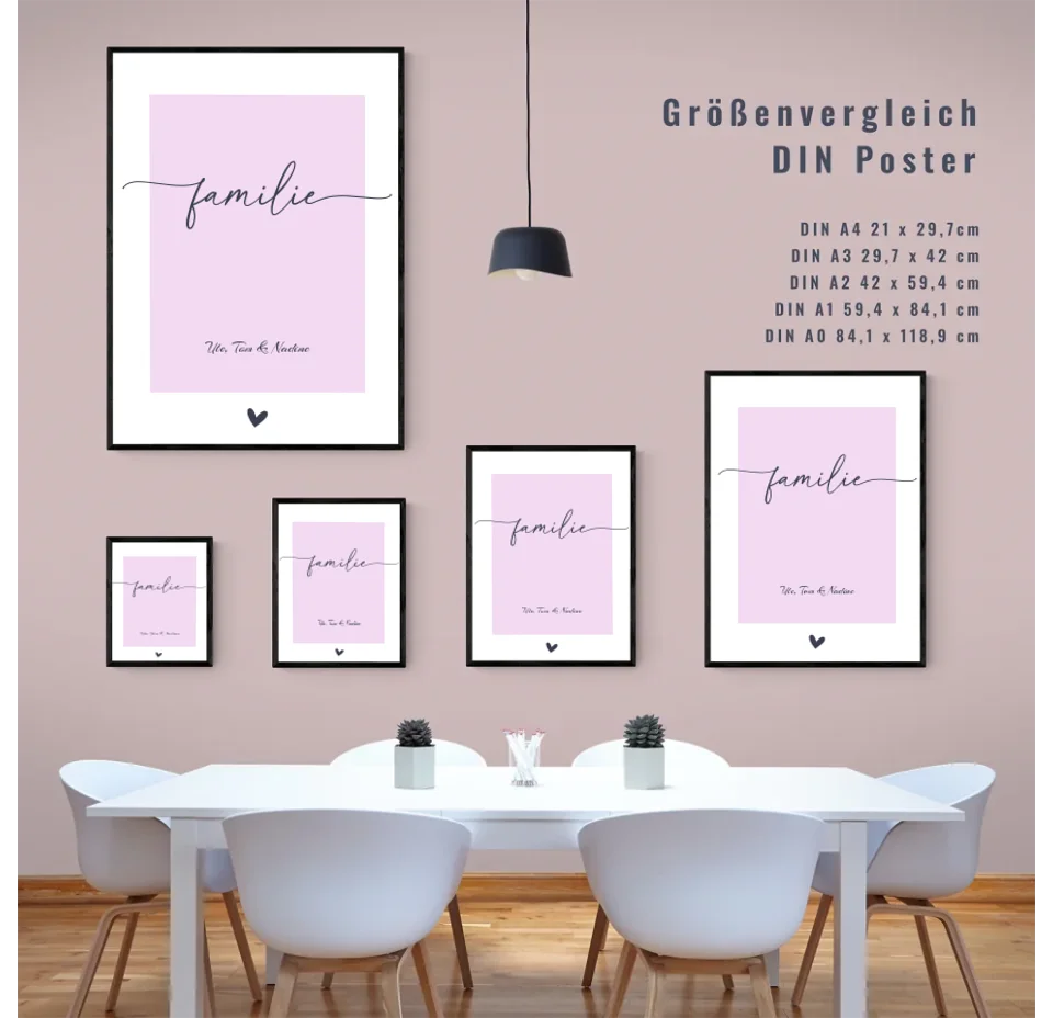 Einzigartiges Geschenk für deine Liebsten - Gestalte jetzt dein personalisiertes Familienposter!