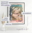 Emotionales personalisiertes Poster: Einzigartige Mama Poster im Vintage-Touch - posterfolio.de