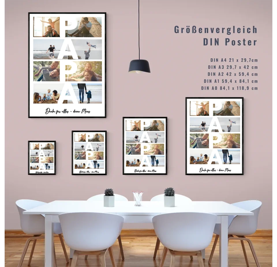 Zeige deine Liebe mit einem einzigartigen personalisierten Poster: Fotocollage für deine Mama