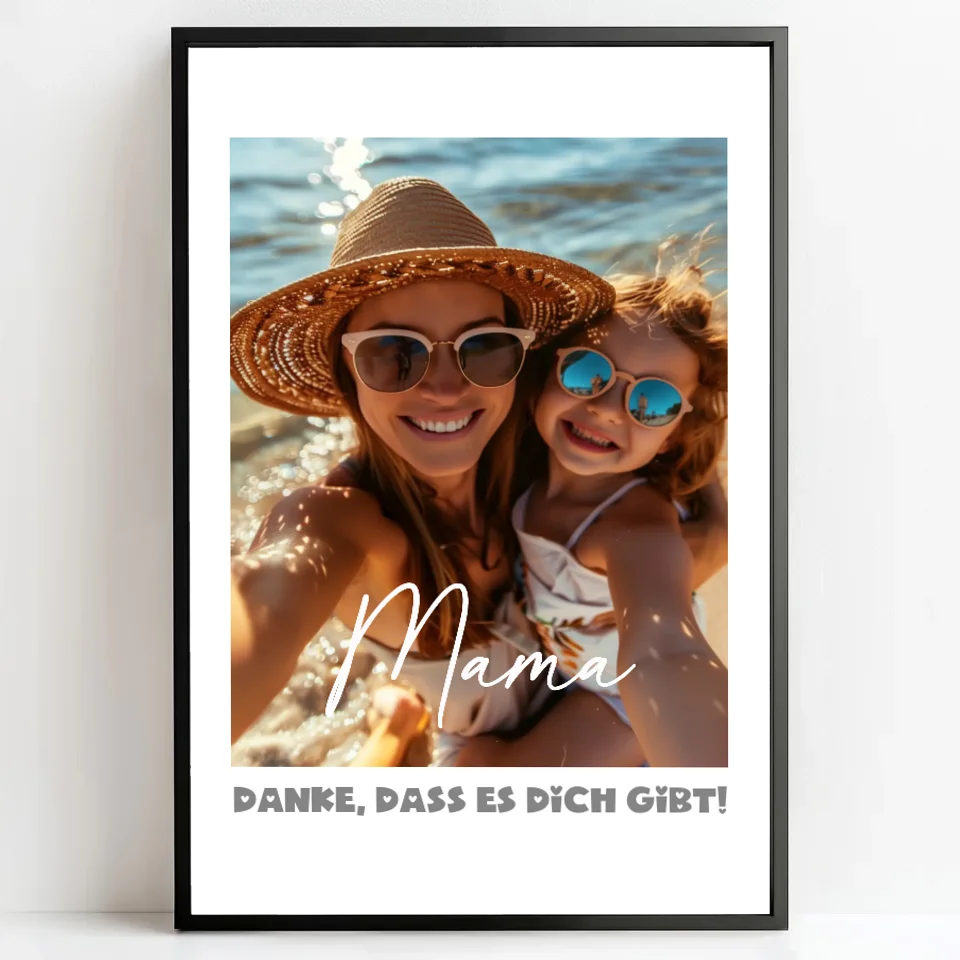 Personalisierte Poster Bilderrahmen schwarz matt 20 x 30 cm