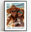 Personalisierte Poster Bilderrahmen schwarz matt 60 x 80 cm