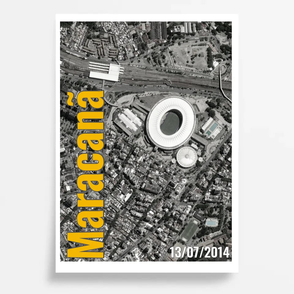 Dein personalisiertes Poster der Fußballstadien - Gestalte jetzt dein individuelles Stadion-Poster im Style “Maracanã”