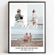 Bewahre besondere Erinnerungen: Personalisierte Papa Fotocollage für einzigartige Geschenke! - posterfolio.de