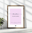 Mama, du bist die Beste! Personalisierbares Poster in Pastelltönen - Einzigartiges Geschenk für die beste Mama - posterfolio.de