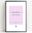 Mama, du bist die Beste! Personalisierbares Poster in Pastelltönen - Einzigartiges Geschenk für die beste Mama - posterfolio.de