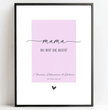 Mama, du bist die Beste! Personalisierbares Poster in Pastelltönen - Einzigartiges Geschenk für die beste Mama - posterfolio.de