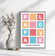 Für den besten Papa der Welt - personalisiertes Poster als herzergreifendes Geschenk! - posterfolio.de