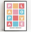 Für den besten Papa der Welt - personalisiertes Poster als herzergreifendes Geschenk! - posterfolio.de