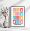 Für den besten Papa der Welt - personalisiertes Poster als herzergreifendes Geschenk! - posterfolio.de