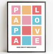 Für den besten Papa der Welt - personalisiertes Poster als herzergreifendes Geschenk! - posterfolio.de