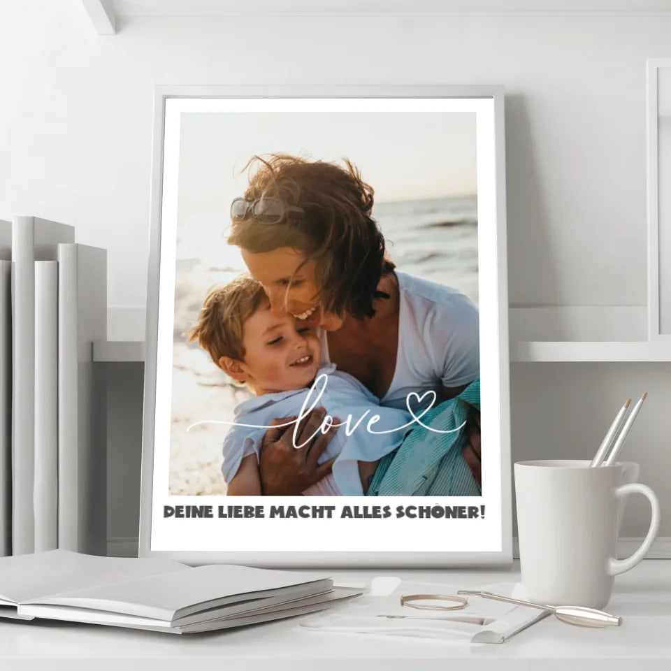 Personalisiertes Geschenk Poster mit Bilderrahmen